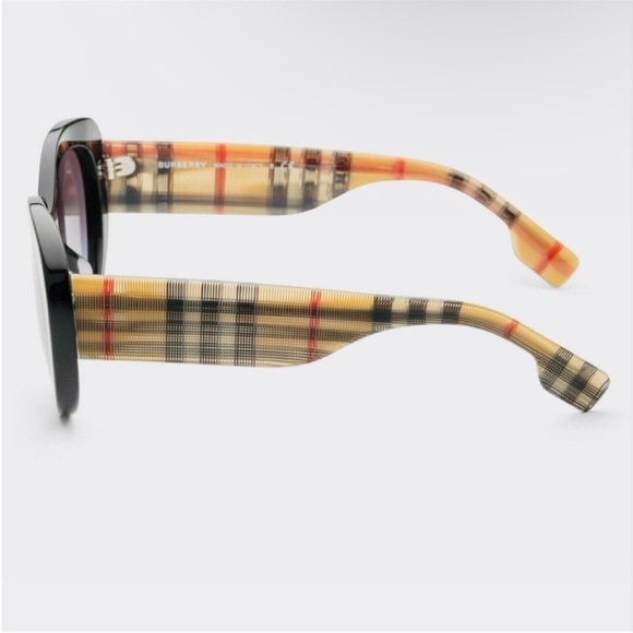 BURBERRY plaid arms soft cat-eye sunglasses NWT main image 8